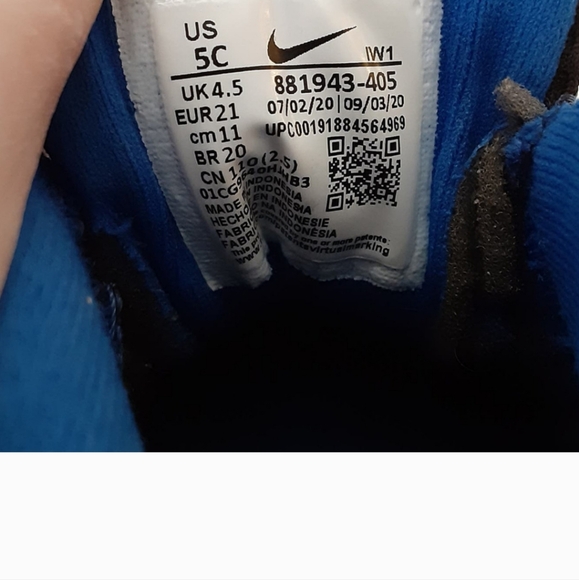 Nike Team Hustle D8 High Top Sneakers Blue Basketball Shoe Toddler 5C 881943-405 - Picture 3 of 4